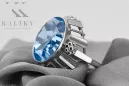 Aquamarine Sterling silver 925 Ring Vintage Jewlery vrc043s